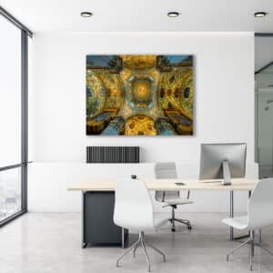Home oversized acrylic office wall art CasilicadiSantaMariaCeiling GD Whalen Photography