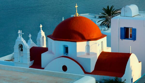 Mykonos Red Dome Mykonos MykonosGarnettRoof16x28PrintSize 1 GD Whalen Photography