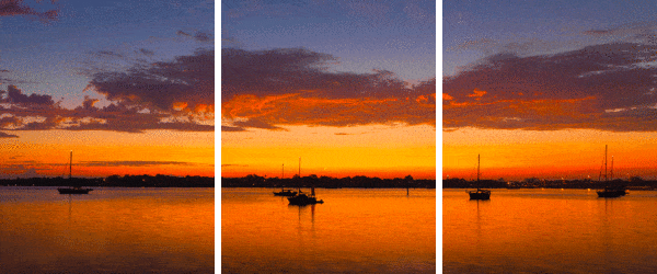 St. Augustine Sunrise ocean Florida sky orange boats sailboats beach reflection