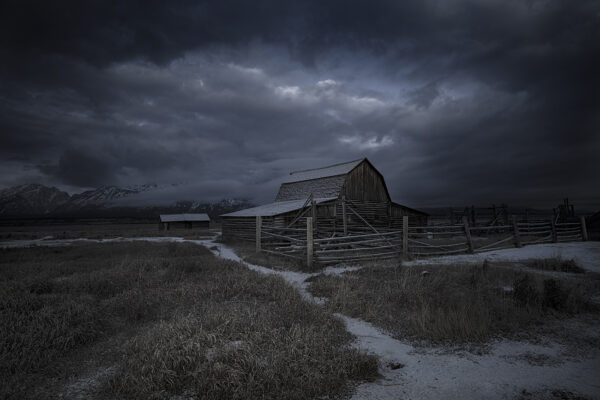 Teton Winter Barn Teton GD Whalen Photography