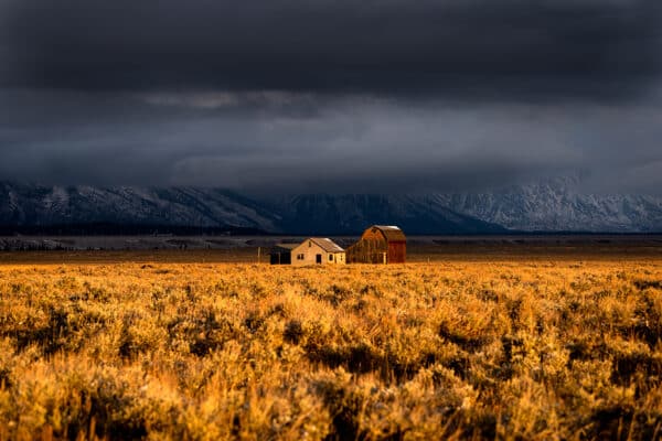 Grand Teton NP Mormon Row storm barns GD Whalen Photography Museum Grade Crystal Archival Prints Landscape photography wildlife photography nature photography